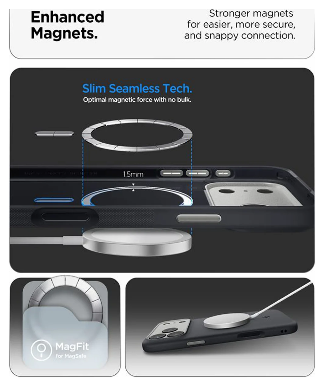 Spigen Nano Pop MagFit iPhone 17 Pro Max Hoesje MagSafe Back Cover Zwart afbeelding 7