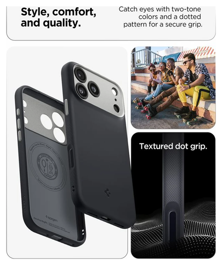 Spigen Nano Pop MagFit iPhone 17 Pro Max Hoesje MagSafe Back Cover Zwart afbeelding 5