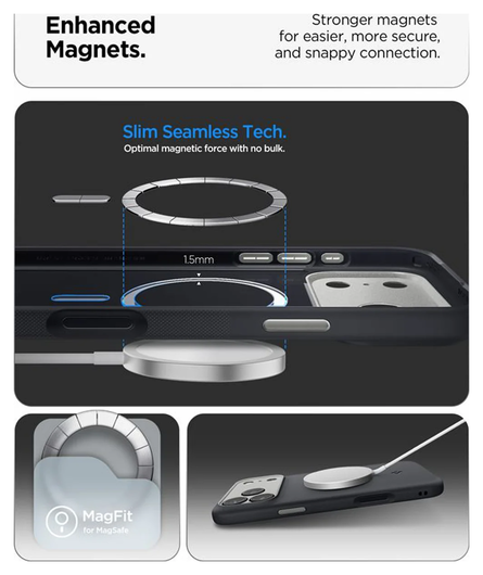 Spigen Nano Pop MagFit iPhone 17 Pro Max Hoesje MagSafe Back Cover Zwart afbeelding 7