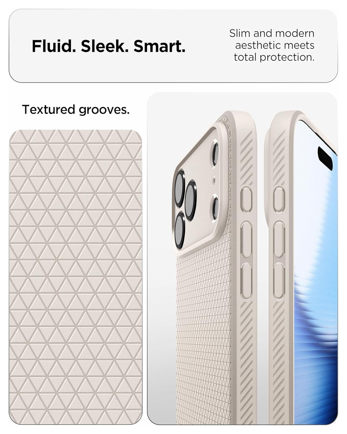 Spigen Liquid Air Apple iPhone 17 Pro Hoesje Back Cover Titanium afbeelding 6