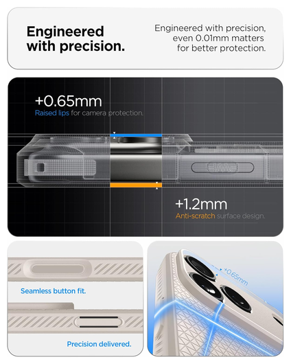 Spigen Liquid Air Apple iPhone 17 Pro Hoesje Back Cover Titanium afbeelding 5