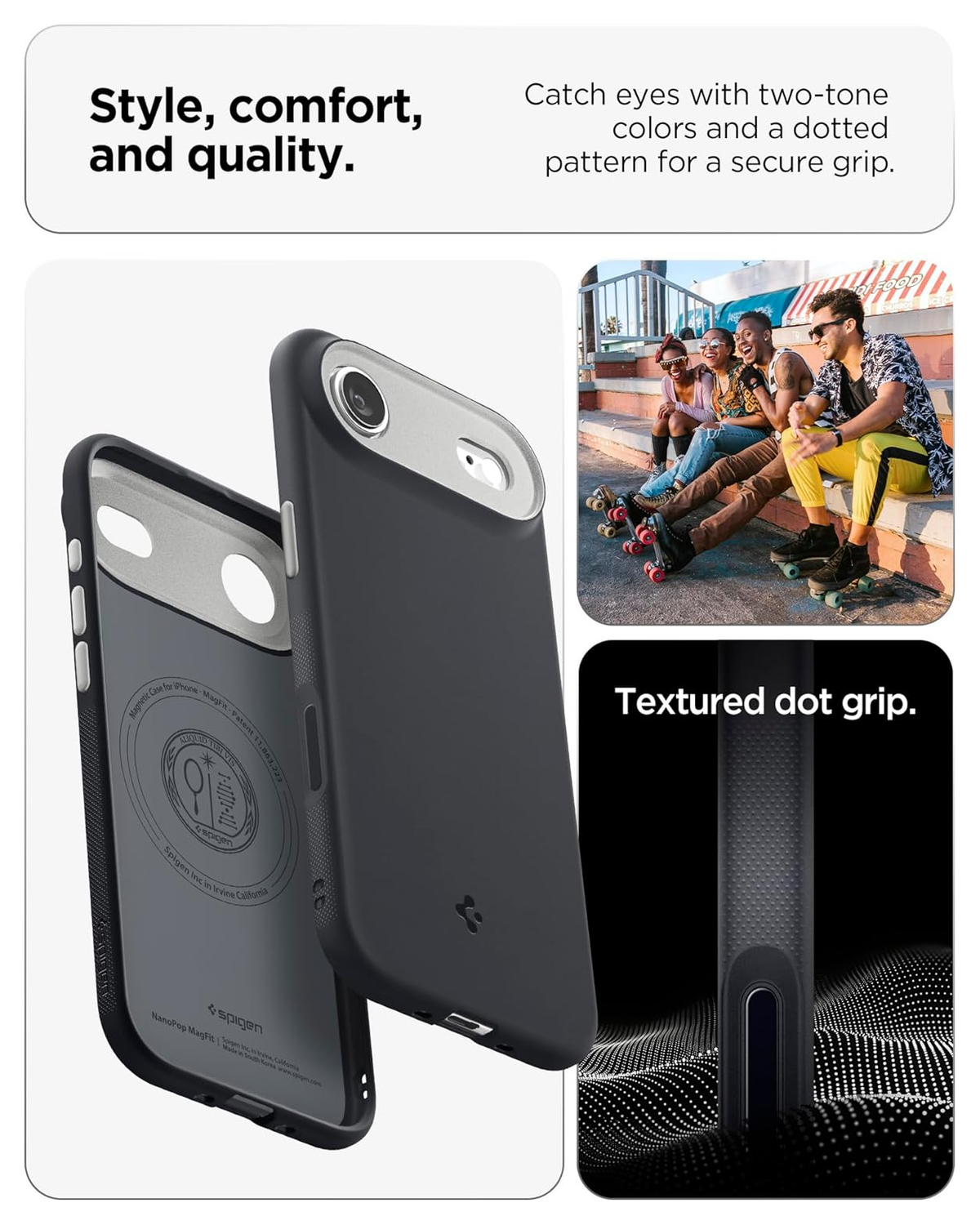 Spigen Nano Pop MagFit iPhone Air Hoesje MagSafe Back Cover Zwart afbeelding 4