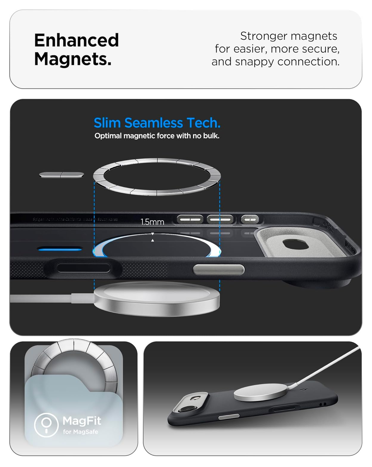 Spigen Nano Pop MagFit iPhone Air Hoesje MagSafe Back Cover Zwart afbeelding 6