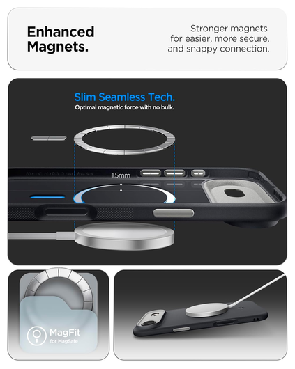 Spigen Nano Pop MagFit iPhone Air Hoesje MagSafe Back Cover Zwart afbeelding 6