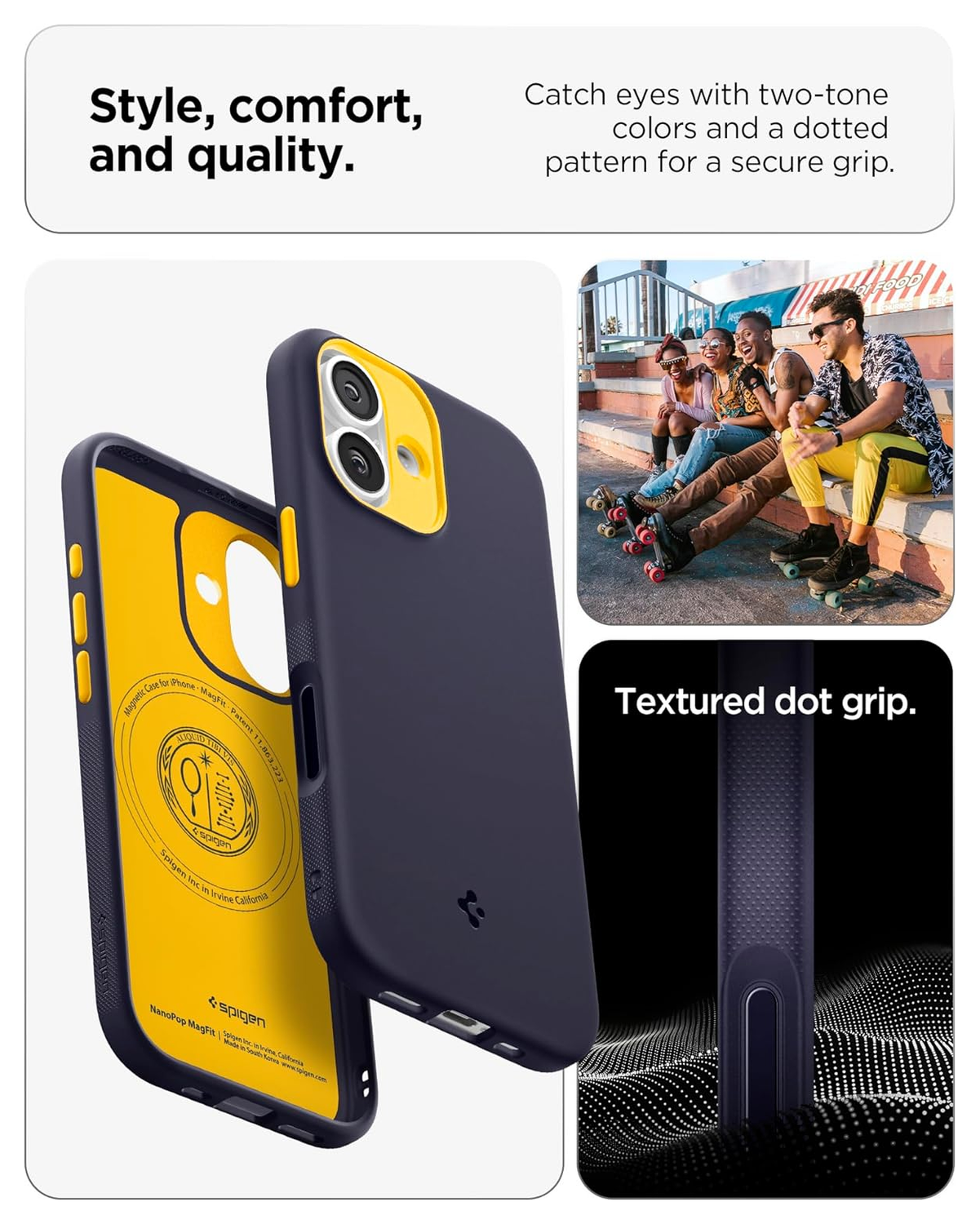 Spigen Nano Pop MagFit Apple iPhone 17 Hoesje Back Cover Navy afbeelding 3