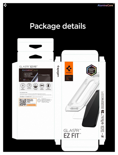 Spigen EZ Fit GLAS.tR Apple iPhone Air Privacy Glass 2-Pack afbeelding 9