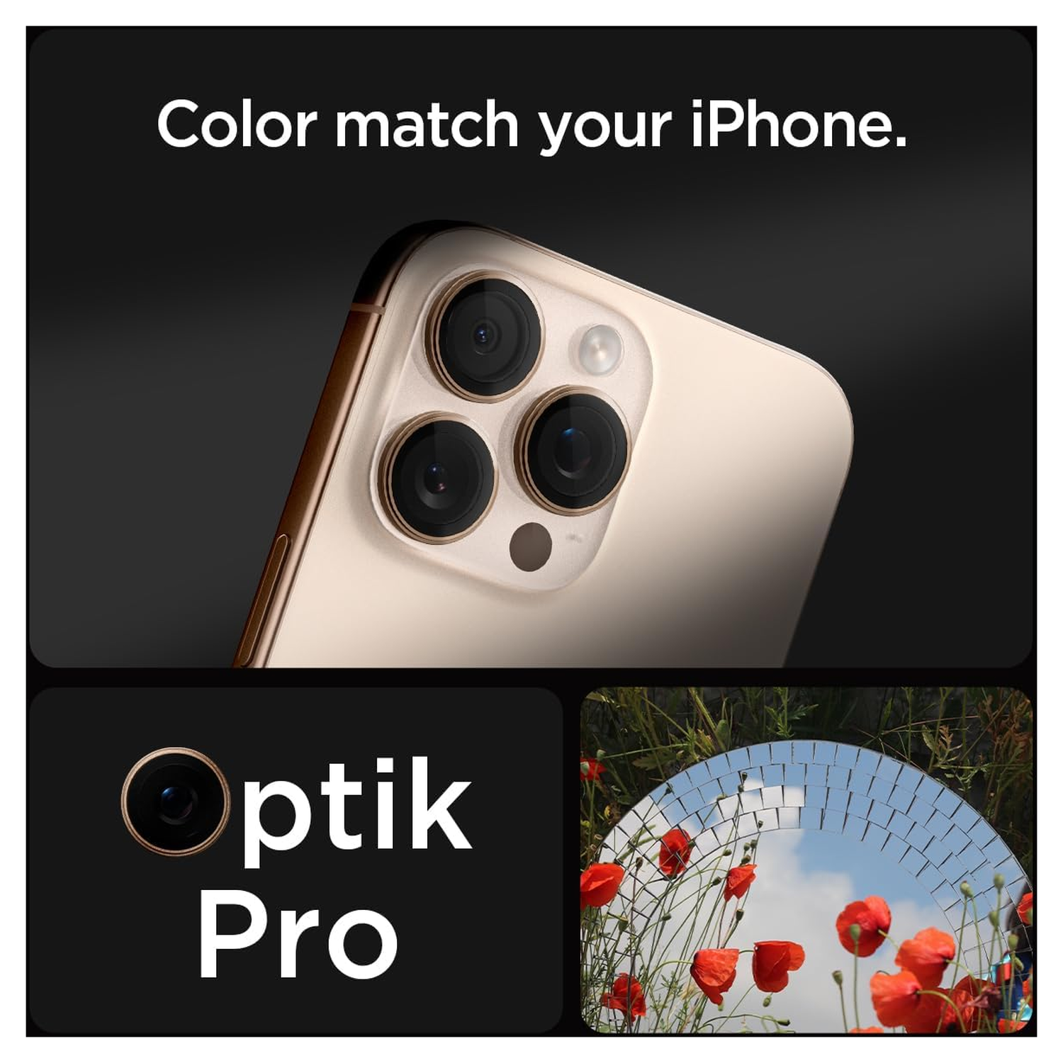 Spigen Optik iPhone 17 Pro (Max)/16 Pro (Max) Camera Protector Titanium (2-Pack) afbeelding 3