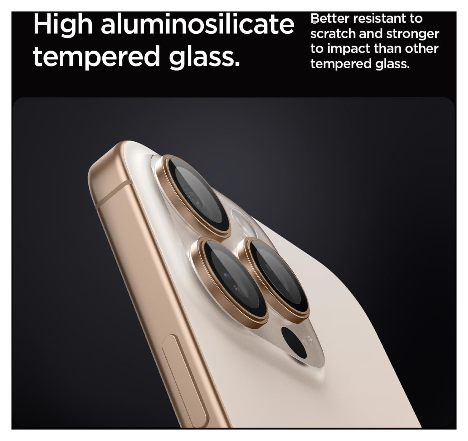 Spigen Optik iPhone 17 Pro (Max)/16 Pro (Max) Camera Protector Titanium (2-Pack) afbeelding 5