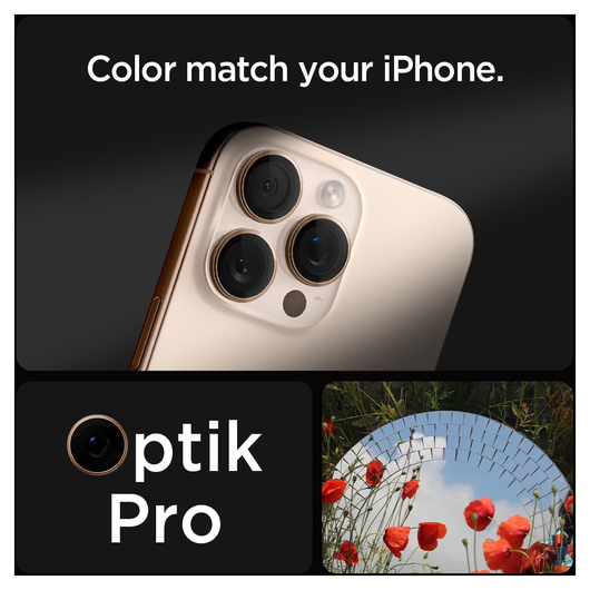 Spigen Optik iPhone 17 Pro (Max)/16 Pro (Max) Camera Protector Titanium (2-Pack) afbeelding 3