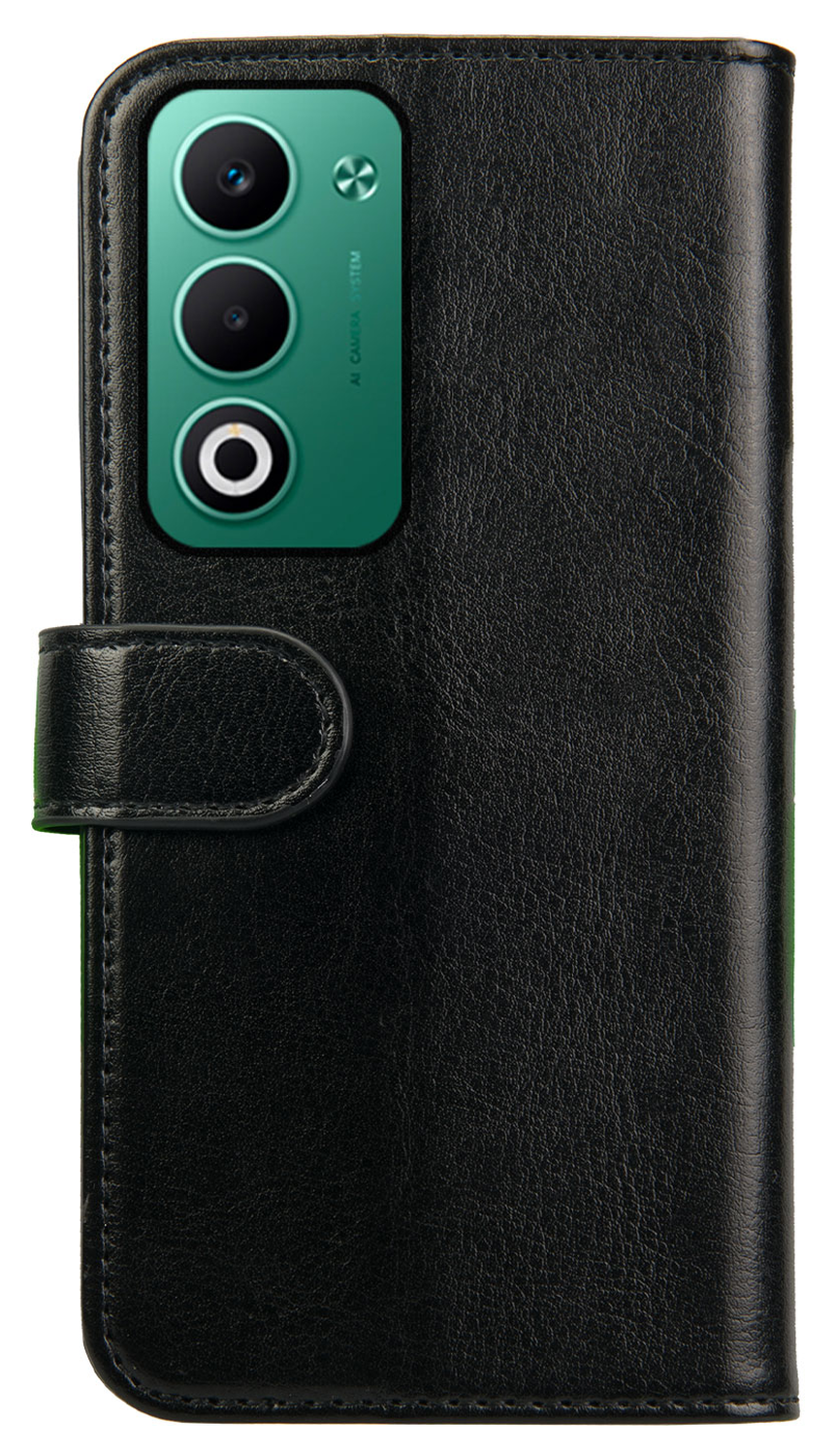 Rosso Element Oppo A5 (2025) Hoesje Book Case Wallet Zwart afbeelding 2