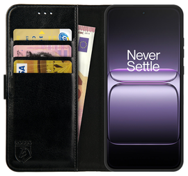 Rosso Element OnePlus Nord 5 Hoesje Book Case Wallet Zwart afbeelding