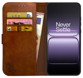 Rosso Element OnePlus Nord 5 Hoesje Book Case Wallet Bruin afbeelding