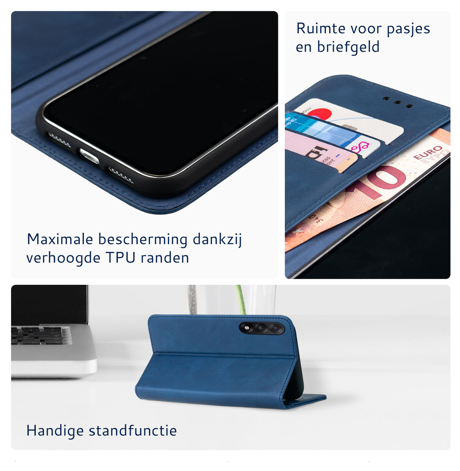 Rosso Element OnePlus Nord 5 Hoesje Book Case Wallet Blauw afbeelding 3