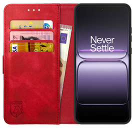 Rosso Element OnePlus Nord 5 Hoesje Book Case Wallet Rood afbeelding