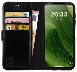 Rosso Element Fairphone 6 Hoesje Book Case Wallet Zwart afbeelding