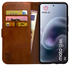Rosso Element Motorola Moto G86 Hoesje Book Case Wallet Bruin afbeelding 1