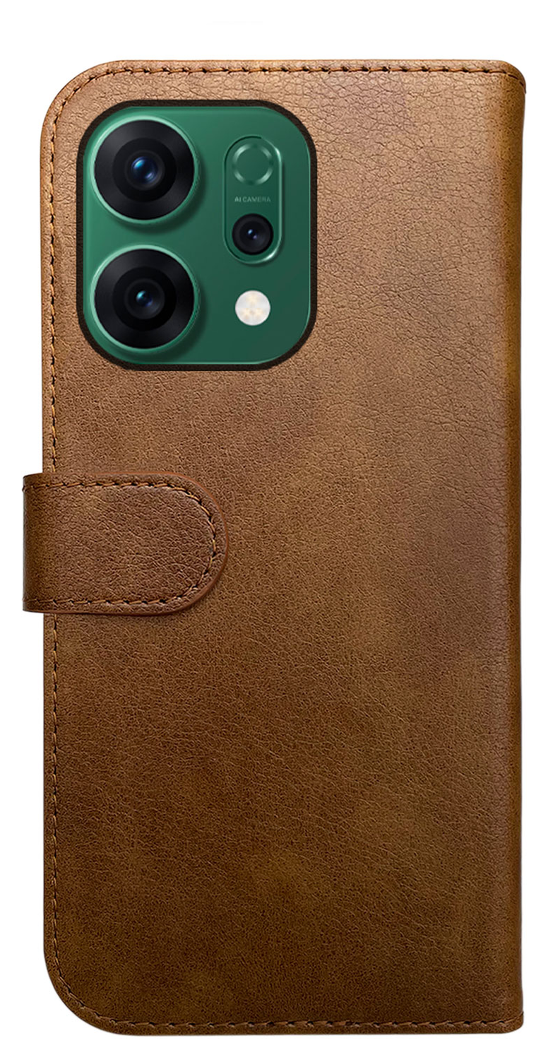 Rosso Element Oppo Reno 14 Hoesje Book Case Wallet Bruin afbeelding 2