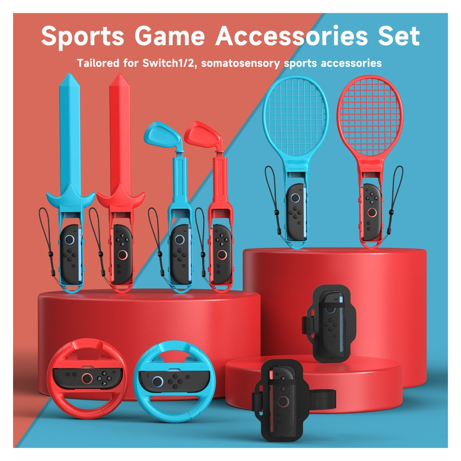 Nintendo Switch / Switch 2 Accessoires Set Bundel voor Sport Games afbeelding 4