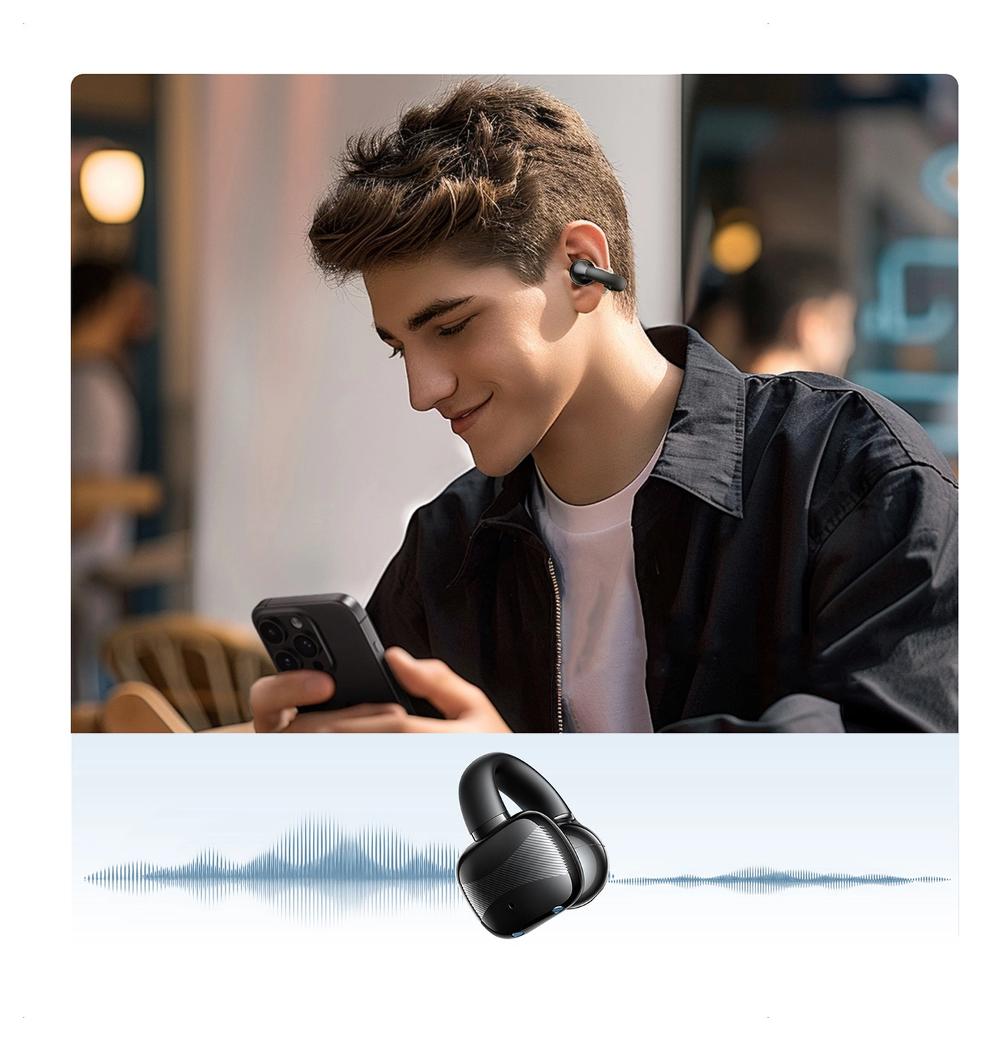 Ugreen Hi Tune True Wireless Headset Bluetooth 5.4 Draadloze Oortjes Zwart afbeelding 9