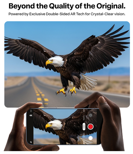 TORRAS LensGuard iPhone Air Camera Protector Tempered Glass Zwart afbeelding 4