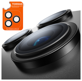 TORRAS LensGuard iPhone 17 Pro Max Camera Protector Tempered Glass Zwart