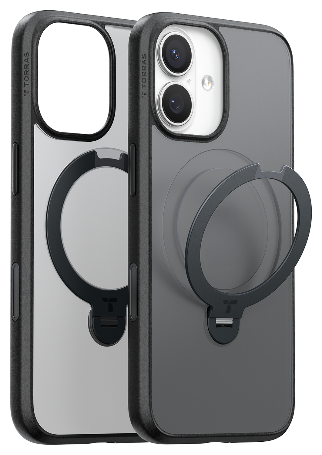 TORRAS Ostand Spin Apple iPhone 17 Hoesje 360° MagSafe Stand Zwart afbeelding 7