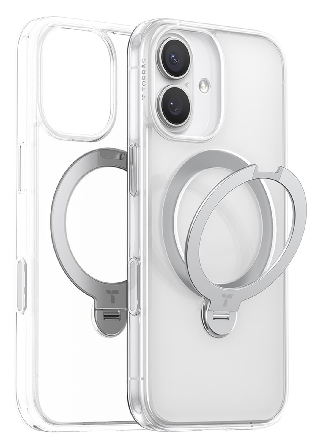 TORRAS Ostand Spin Apple iPhone 17 Hoesje 360° MagSafe Stand Transparant afbeelding 8