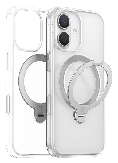 TORRAS Ostand Spin Apple iPhone 17 Hoesje 360° MagSafe Stand Transparant afbeelding 8