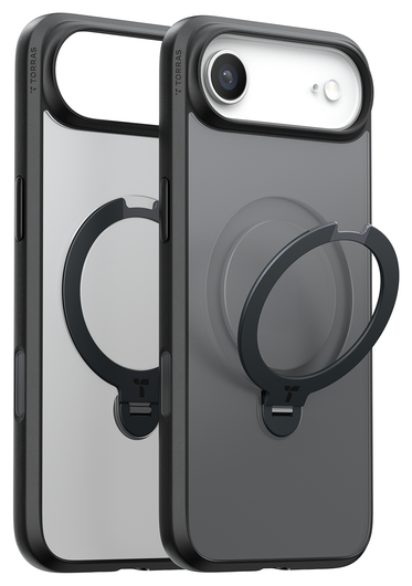 TORRAS Ostand Spin Apple iPhone Air Hoesje 360° MagSafe Stand Zwart afbeelding 7