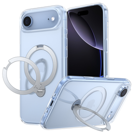 TORRAS Ostand Spin Apple iPhone Air Hoesje 360° MagSafe Stand Transparant afbeelding