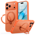 TORRAS Ostand Spin Apple iPhone 17 Pro Hoesje 360° MagSafe Stand Oranje