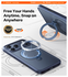 TORRAS Ostand Spin Apple iPhone 17 Pro Hoesje 360° MagSafe Stand Blauw afbeelding 3