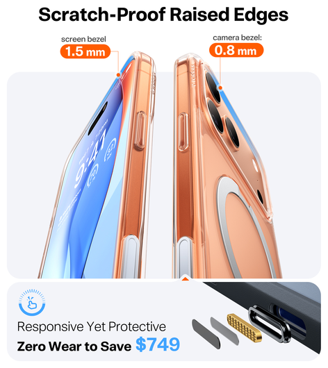 TORRAS Ostand Spin Apple iPhone 17 Pro Max Hoesje 360° MagSafe Stand Transparant afbeelding 5