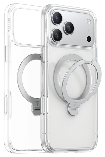 TORRAS Ostand Spin Apple iPhone 17 Pro Max Hoesje 360° MagSafe Stand Transparant afbeelding 7