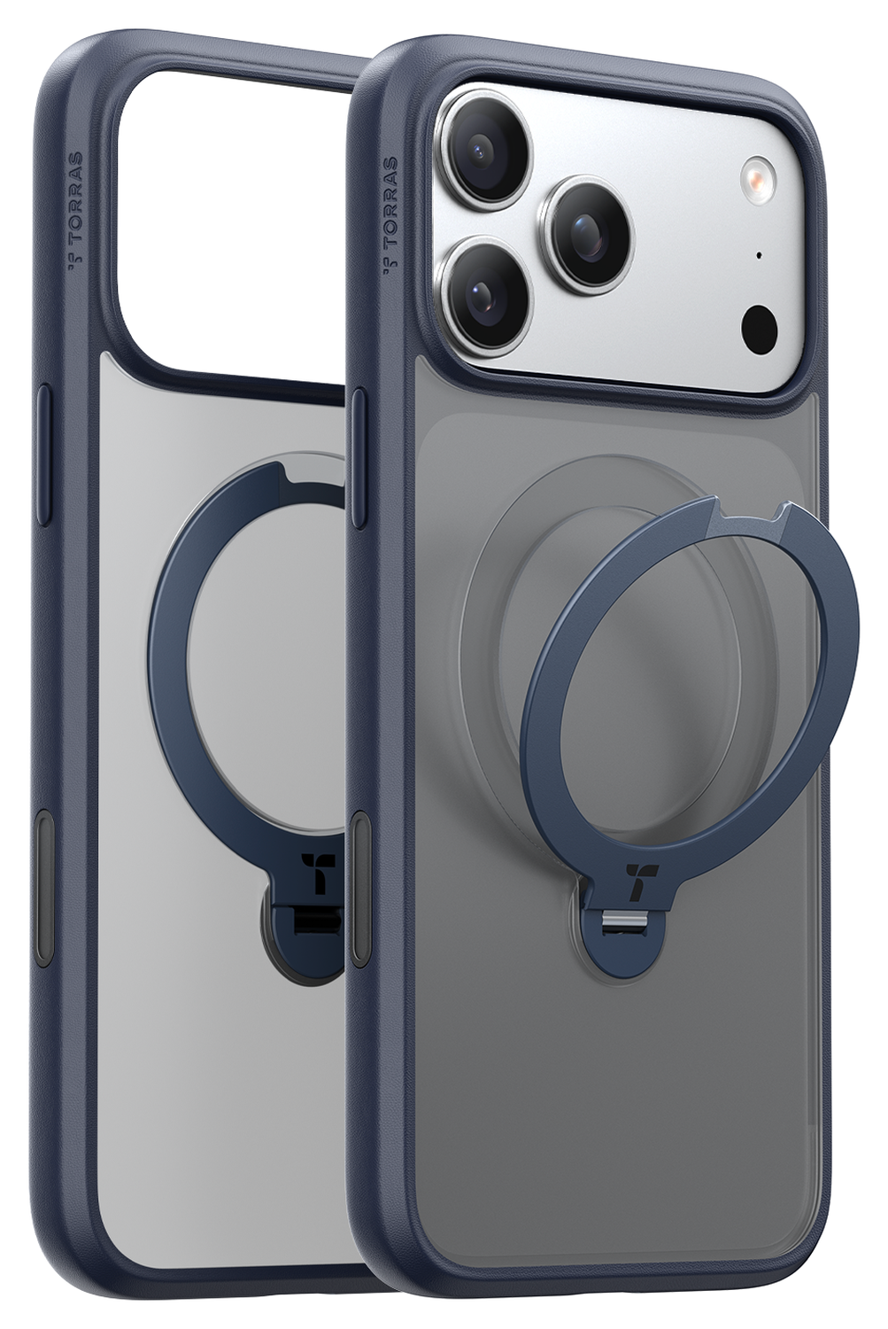 TORRAS Ostand Spin Apple iPhone 17 Pro Max Hoesje 360° MagSafe Stand Blauw afbeelding 8