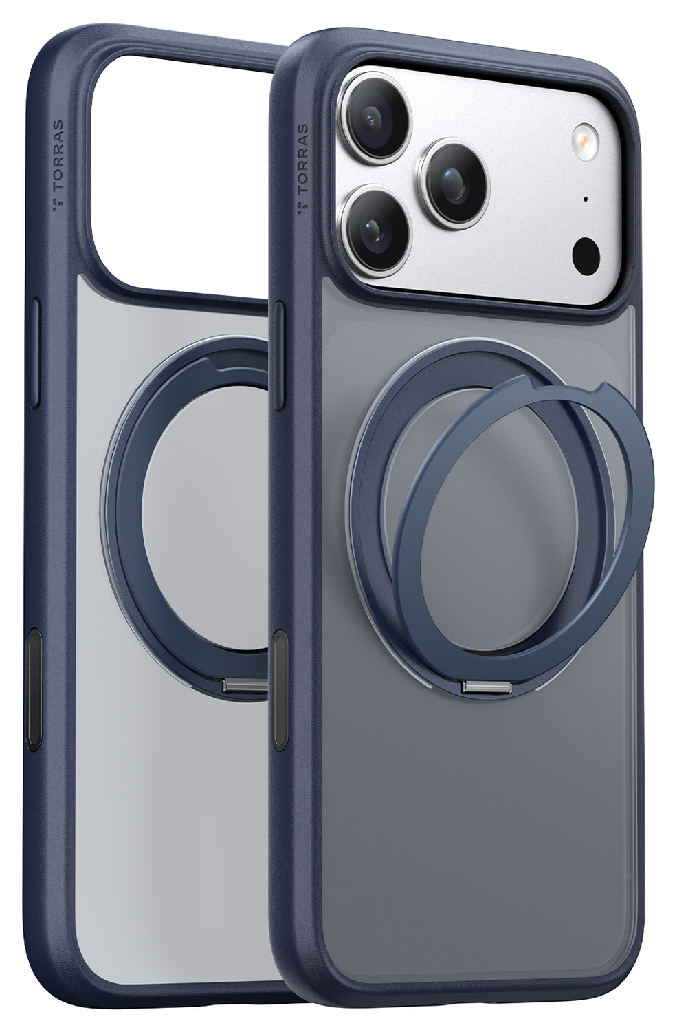 TORRAS Ostand Pro Apple iPhone 17 Pro Hoesje 360° MagSafe Stand Blauw afbeelding 8