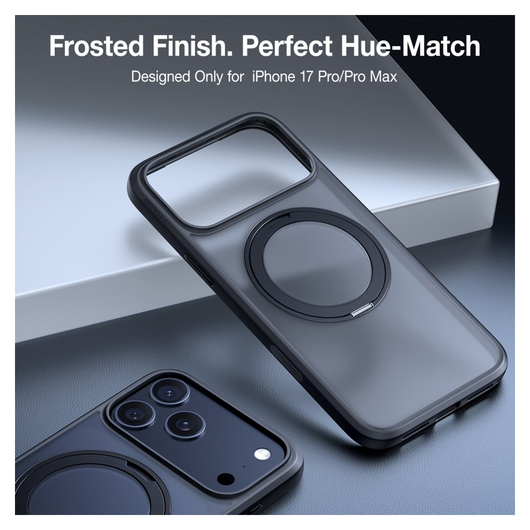 TORRAS Ostand Pro Apple iPhone 17 Pro Max Hoesje 360° MagSafe Stand Zwart afbeelding 4