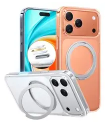 TORRAS Ostand Pro Apple iPhone 17 Pro Max Hoesje 360° MagSafe Stand Transparant afbeelding