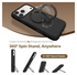 TORRAS Q Pro Silicone iPhone 17 Pro Max Hoesje MagSafe 360° Kickstand Zwart afbeelding 5