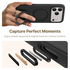 TORRAS Q Pro Silicone iPhone 17 Pro Max Hoesje MagSafe 360° Kickstand Zwart afbeelding 6