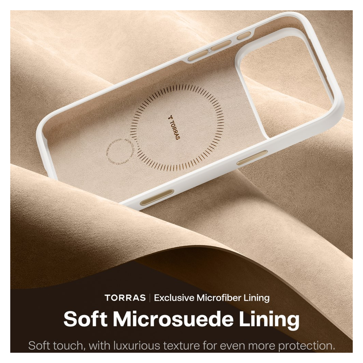 TORRAS Q Pro Silicone iPhone 17 Pro Max Hoesje MagSafe 360° Kickstand Wit afbeelding 6