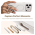 TORRAS Q Pro Silicone iPhone 17 Pro Max Hoesje MagSafe 360° Kickstand Wit afbeelding 5