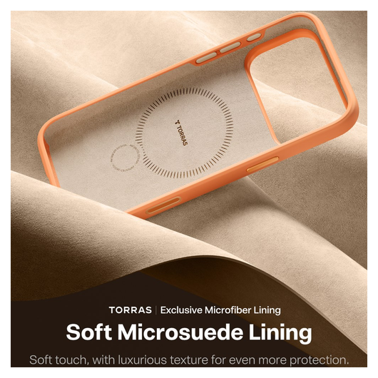 TORRAS Q Pro Silicone iPhone 17 Pro Max Hoesje MagSafe 360° Kickstand Oranje afbeelding 6