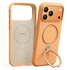 TORRAS Q Pro Silicone iPhone 17 Pro Max Hoesje MagSafe 360° Kickstand Oranje