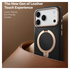 TORRAS Q Pro Leather iPhone 17 Pro Hoesje MagSafe 360° Kickstand Zwart afbeelding 3