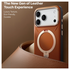 TORRAS Q Pro Leather iPhone 17 Pro Max Hoesje MagSafe 360° Kickstand Bruin afbeelding 3