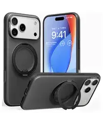 TORRAS O Fitness iPhone 17 Pro Max Hoesje MagSafe 360° Kickstand Zwart afbeelding