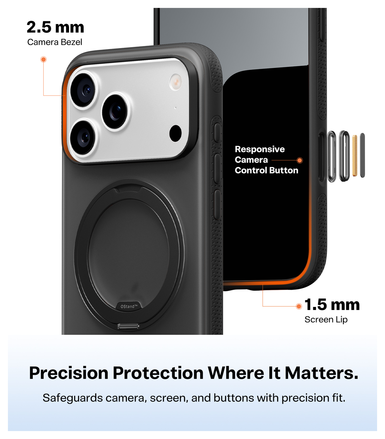 TORRAS O Fitness iPhone 17 Pro Max Hoesje MagSafe 360° Kickstand Zwart afbeelding 7
