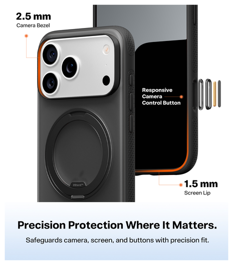 TORRAS O Fitness iPhone 17 Pro Max Hoesje MagSafe 360° Kickstand Zwart afbeelding 7