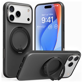 TORRAS O Fitness iPhone 17 Pro Max Hoesje MagSafe 360° Kickstand Zwart afbeelding